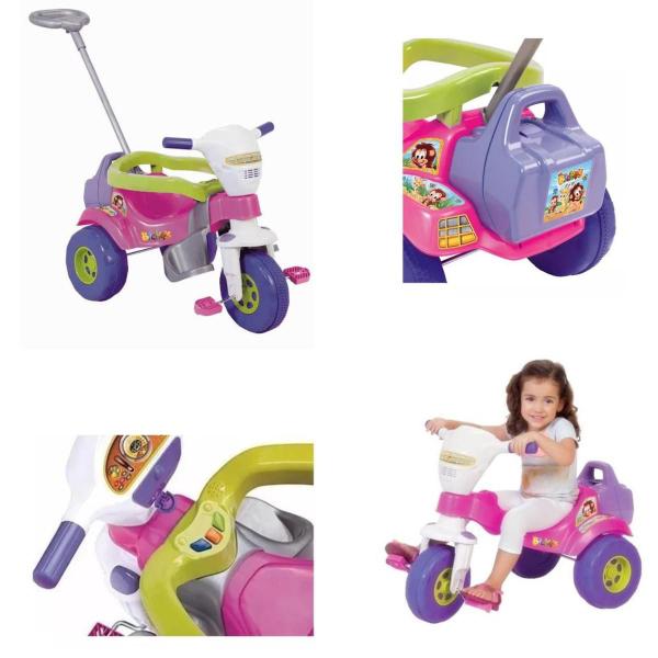 Imagem de Triciclo Infantil Magic Toys Motoca Tico Tico Bichos Com Som