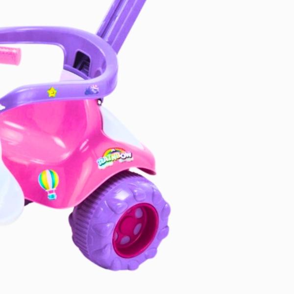 Imagem de Triciclo Infantil Motoca Empurrador Raibow Rosa Magic Toys