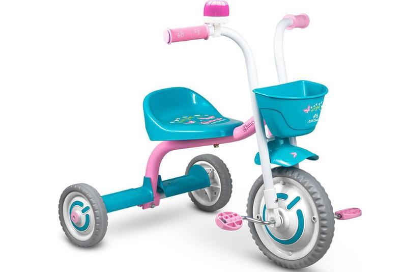 Imagem de Triciclo Infantil Nathor Verde Rosa