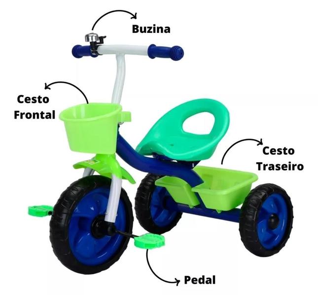 Imagem de Triciclo Infantil Passeio Com Pedal Jony Baby Style