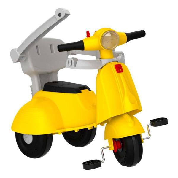 Imagem de Triciclo Infantil - Passeio e Pedal - Banderetta com Capota - Amarelo - Bandeirante