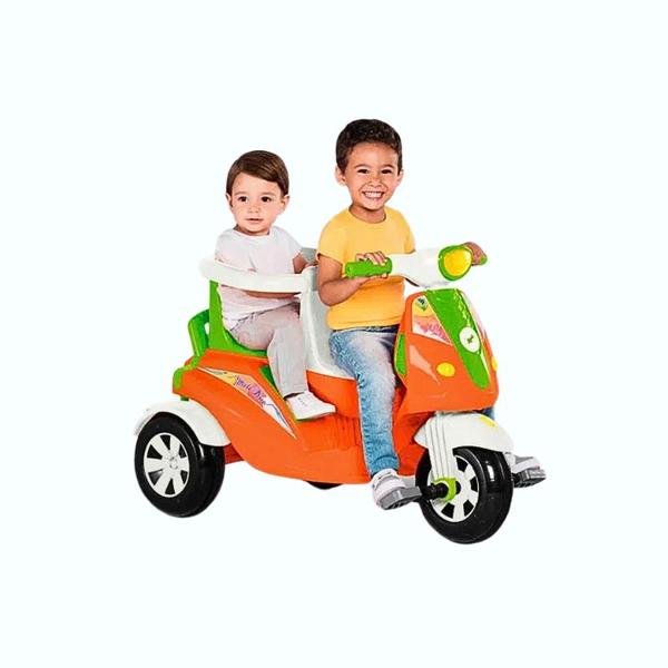 Imagem de Triciclo Infantil Passeio e Pedal Moto Duo - com Empurrador Calesita