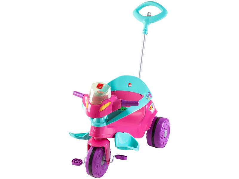 Triciclo Infantil Passeio e Pedal Velobaby - com Empurrador Bandeirante Triciclo Infantil Passeio e Pedal Velobaby - com Empurrador Bandeirante
