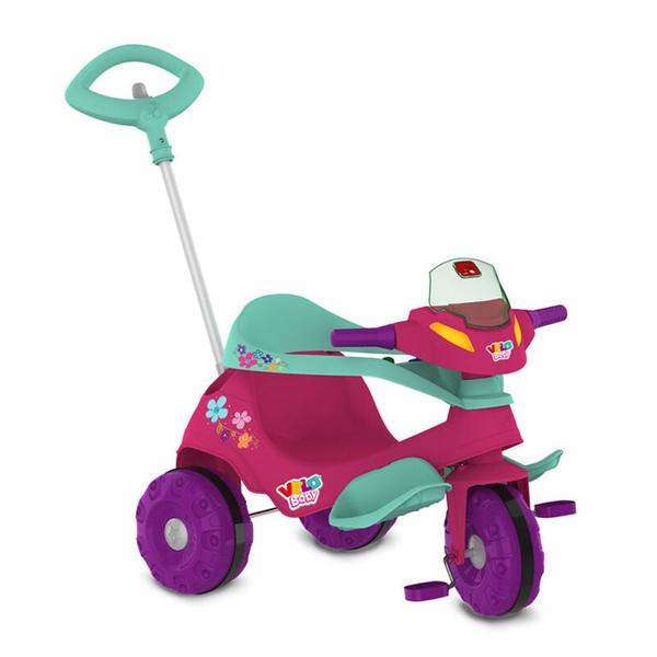 Imagem de Triciclo Infantil - Passeio e Pedal - Velobaby G2 - Rosa - Bandeirante