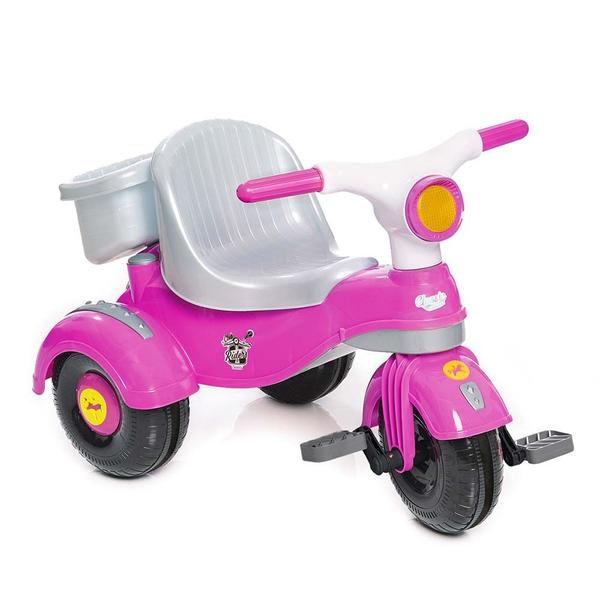 Imagem de Triciclo Infantil - Passeio e Pedal - Velocita Classic - Rosa - Calesita