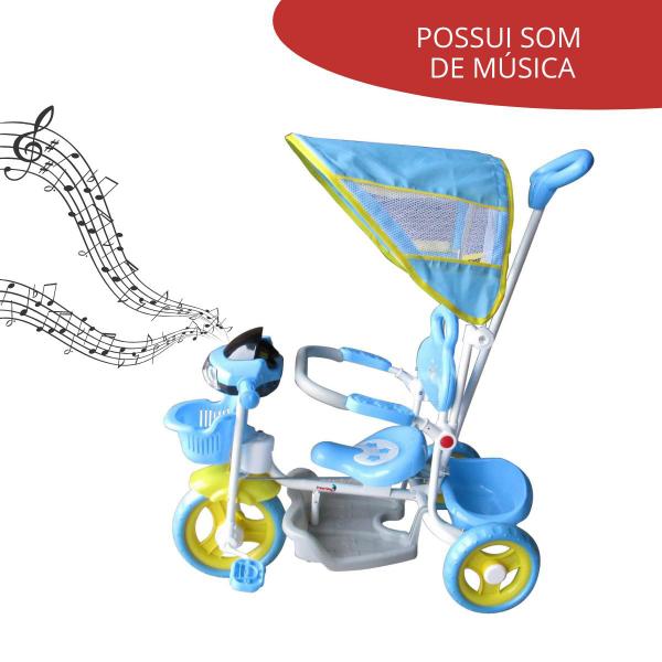 Imagem de Triciclo Infantil Passio 2 em 1 com Cobertura UV Azul