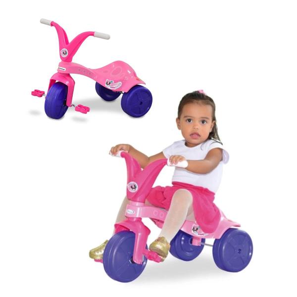 Imagem de Triciclo Infantil Pink Pantera Rosa com Pedal Xalingo