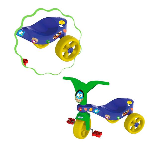 Imagem de Triciclo Infantil Pop Birds Azul e Verde Xalingo