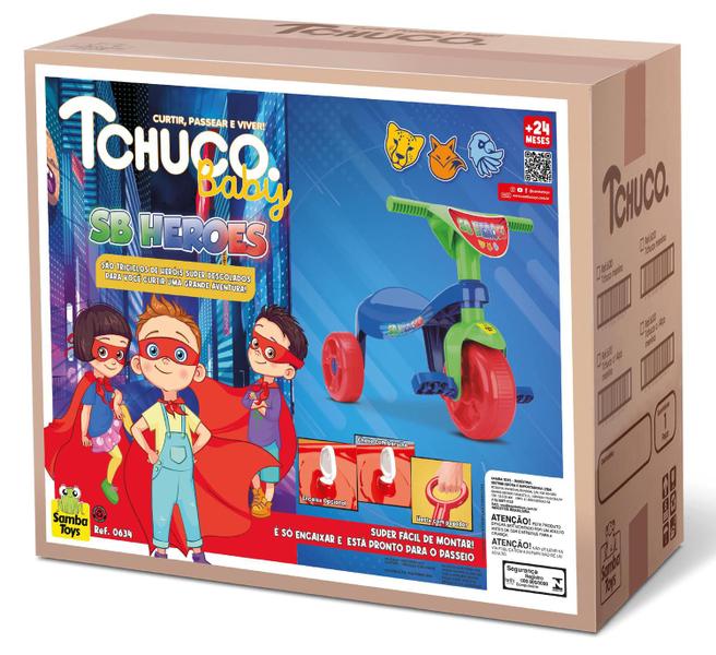 Imagem de Triciclo Infantil Tchuco Sb Heroes Samba Toys Meninos Baby