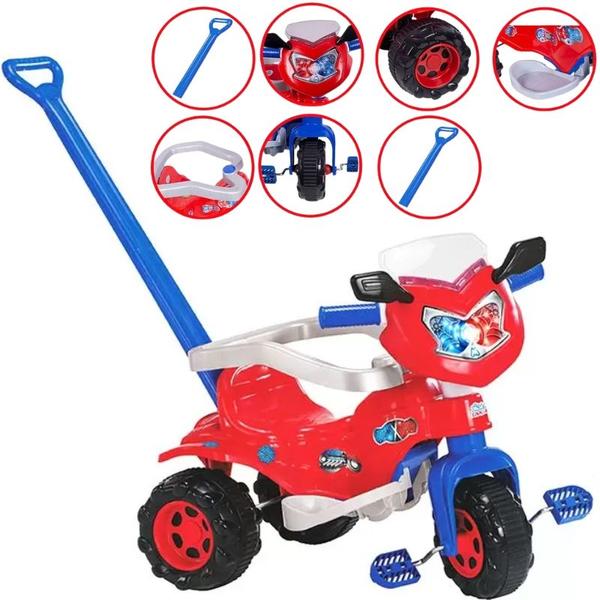 Imagem de Triciclo Infantil Tico Tico Red com Empurrador Motoca Menino Magic Toys