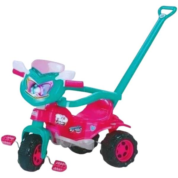 Imagem de Triciclo Infantil Tico Tico Uni Lançamento com Empurrador Motoca Menina Magic Toys