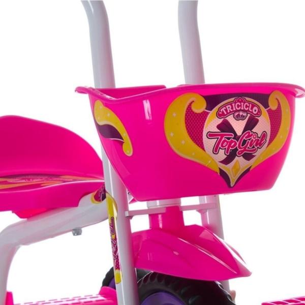 Imagem de Triciclo Infantil Ultra Bikes Top Girl Rosa e Branco TUJ-04BCRS