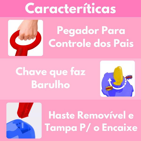 Imagem de Triciclo Infantil Velotrol Gata Rosa Menina Criança Tchuco