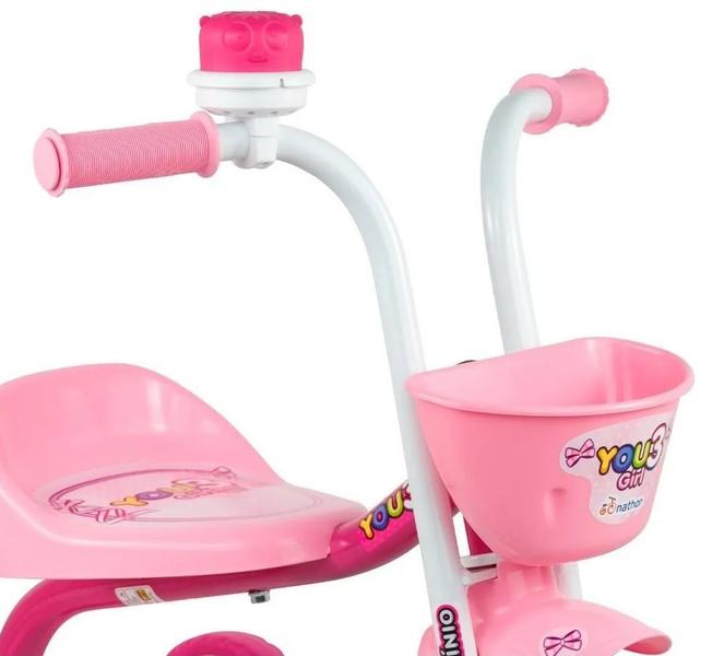 Triciclo Infantil You 3 Girl Até 21Kg Nathor Imagem de Triciclo Infantil You 3 Girl Até 21Kg Nathor