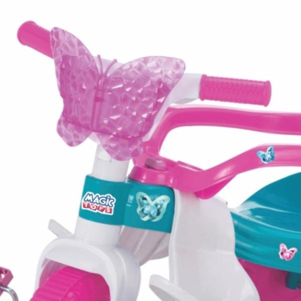 Triciclo Menina Rosa Borboleta Totoca Tico Tico Infantil Butterfly - Magic Toys Imagem de Triciclo Menina Rosa Borboleta Totoca Tico Tico Infantil Butterfly