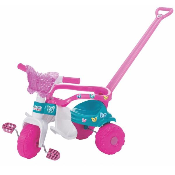 Triciclo Menina Rosa Borboleta Totoca Tico Tico Infantil Butterfly - Magic Toys Imagem de Triciclo Menina Rosa Borboleta Totoca Tico Tico Infantil Butterfly