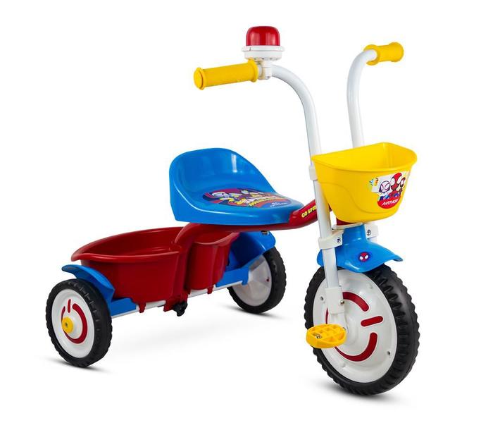 Imagem de Triciclo Motoca Infantil 3 Rodas Homem Aranha Alumínio Pneus em EVA Nathor
