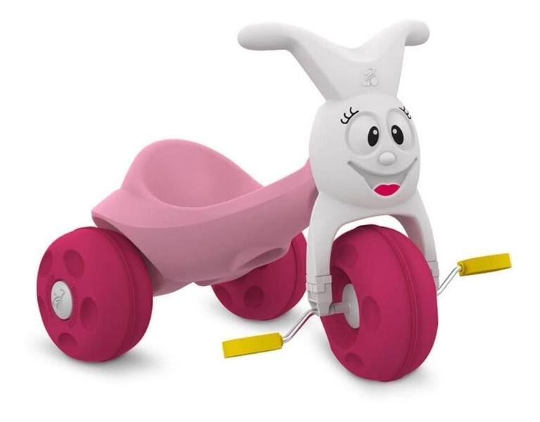 Imagem de Triciclo Motoca Infantil A Pedal Resistente Rosa Bandeirante