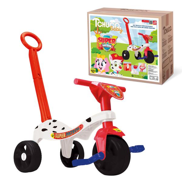 Imagem de Triciclo Motoca Infantil Alça Passeio Velotrol Super Patrol