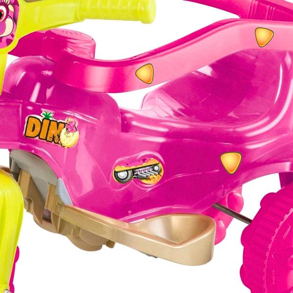 Imagem de Triciclo Motoca Infantil Com Empurrador Dino Rosa Magic Toys