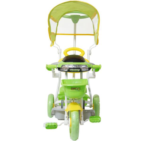 Imagem de Triciclo Motoca Infantil Passeio com Empurrador Pedal Luz Som Capota Importway BW-003