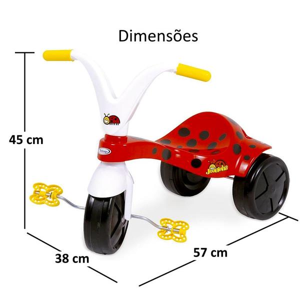 Imagem de Triciclo Motoca Joaninha até 23kg Crianças e Bebês Xalingo