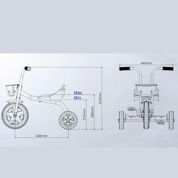 Imagem de Triciclo Motoca Modelo Charm Marca Nathor Meninas Lançamento