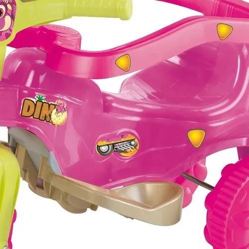 Imagem de Triciclo Motoca Tico Tico Dino PINK com Aro Haste Magic Toys