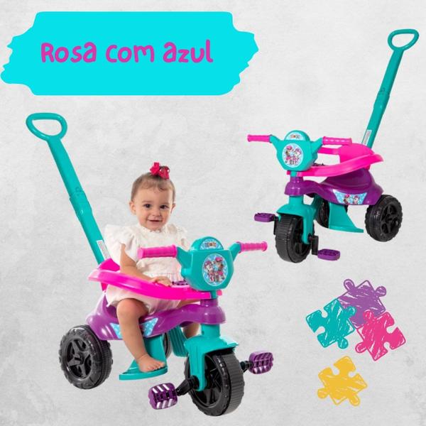 Imagem de Triciclo Motoka Brinquedo infantil Criança com Empurrador