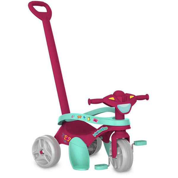 Triciclo Mototico Infantil Bandeirante Pedal Rosa 693 - BRINQUEDOS BANDEIRANTES Imagem de Triciclo Mototico Infantil Bandeirante Pedal Rosa 693