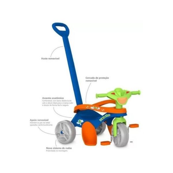 Triciclo Mototico Passeio E Pedal Azul Bandeirante - Bandeirantes Imagem de Triciclo Mototico Passeio E Pedal Azul Bandeirante