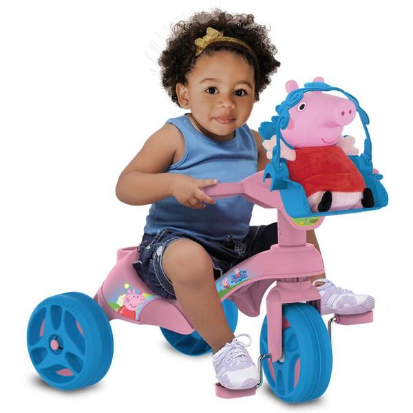 Imagem de Triciclo Mototico Peppa Pig Bandeirante Pedal Rosa 3320 12M+