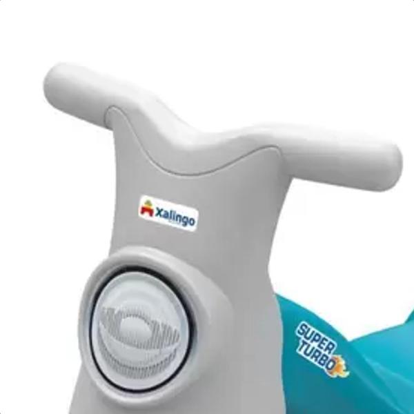 Imagem de Triciclo Passeio Motoca Infantil Super Turbo Azul +4 Anos Tico Tico Brinquedo Até 25kg Xalingo - 07523