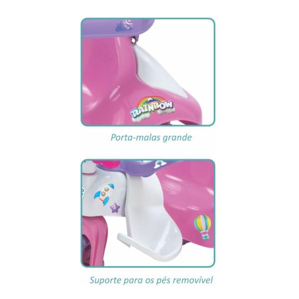 Imagem de Triciclo Raibow Rosa 2724 Magic Toys