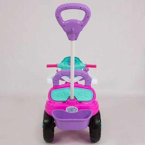 Imagem de Triciclo Rosa Para Passeio Com Empurrador - Menina