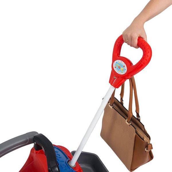 Imagem de Triciclo Spider com Alça de Segurança Apoio de Pé e Porta Objetos para Passeio Infantil Velotrol Haste para Empurrar