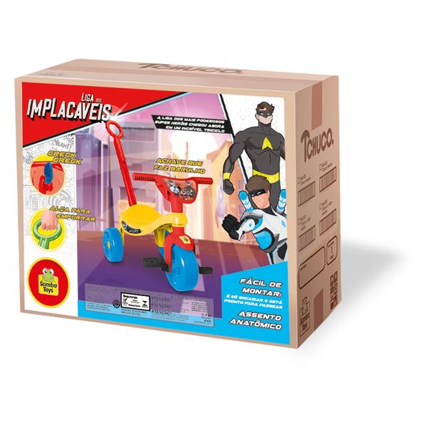 Triciclo Tchuco Herois Com Haste Samba Toys Imagem de Triciclo Tchuco Herois Com Haste Samba Toys