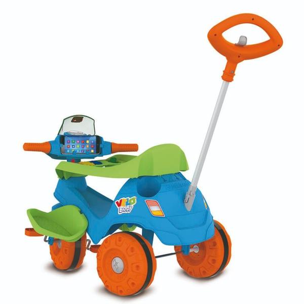 Triciclo Velobaby G2 Passeio e Pedal (Azul) 356 Bandeirante Imagem de Triciclo Velobaby G2 Passeio e Pedal (Azul) 356 Bandeirante