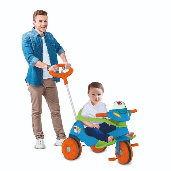 Triciclo Velobaby G2 Passeio e Pedal (Azul) 356 Bandeirante Imagem de Triciclo Velobaby G2 Passeio e Pedal (Azul) 356 Bandeirante