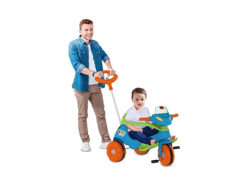 Imagem de Triciclo Velobaby Passeio e Pedal Azul 356 Bandeirante