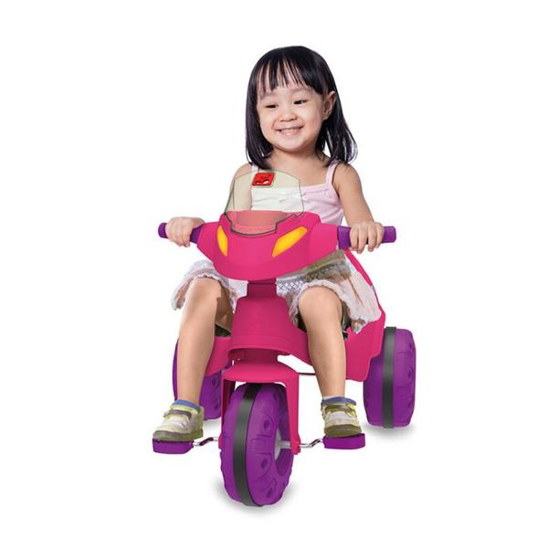 Imagem de Triciclo Velobaby Passeio e Pedal Rosa - Bandeirante