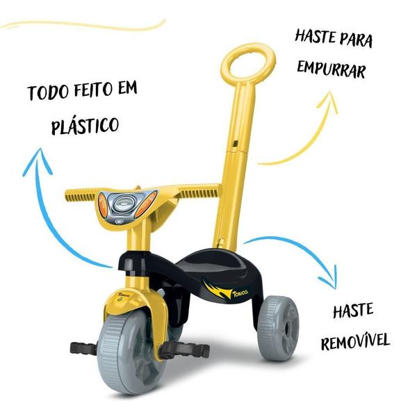 Imagem de Triciclo velotrol andador de empurrar motoquinha mini motinha motoca triciculo acessorios