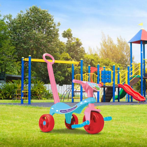 triciclo velotrol feminino infantil andador com tres rodas velocipede de menina motinha mini moto - Samba Toys Imagem de triciclo velotrol feminino infantil andador com tres rodas velocipede de menina motinha mini moto