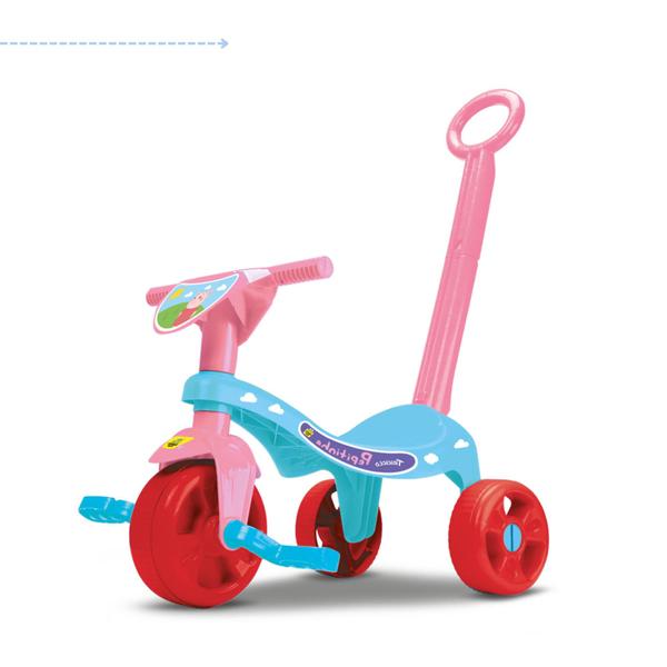 triciclo velotrol feminino infantil andador com tres rodas velocipede de menina motinha mini moto - Samba Toys Imagem de triciclo velotrol feminino infantil andador com tres rodas velocipede de menina motinha mini moto