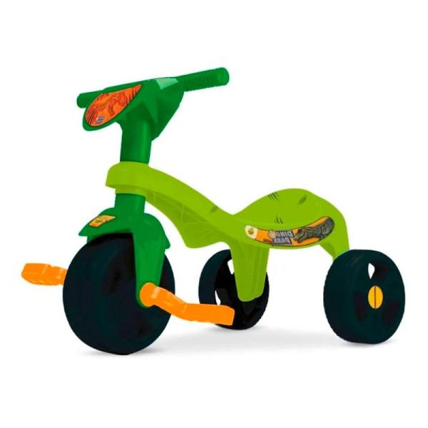 Imagem de Triciclo Velotrol Infantil Dino Park Verde Tchuco Com Haste