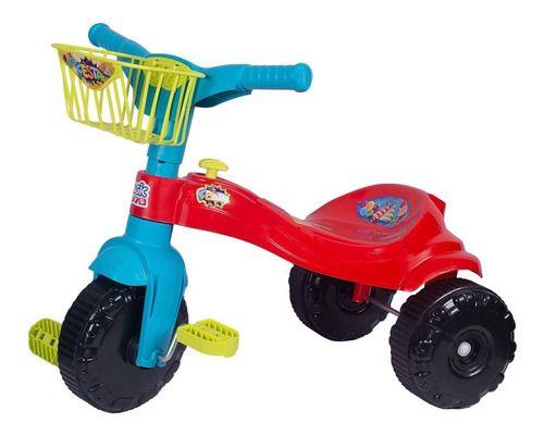 Imagem de Triciclo Velotrol Motoca Infantil Empurrador Bebê Cor Azul