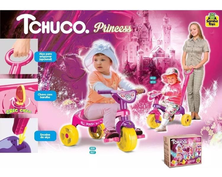 Imagem de Triciclo Velotrol Princesa Motoca Velocípede Tchuco P Menina