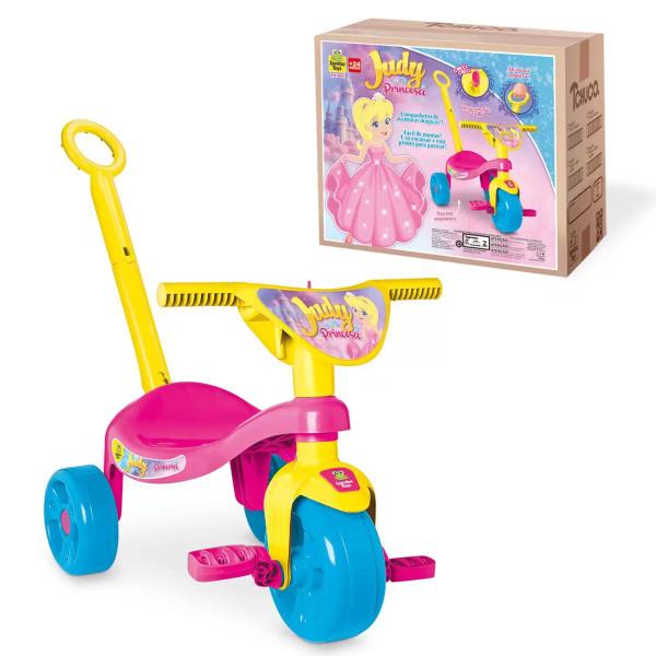 Imagem de Triciclo Velotrol Tchuco Princesa Judy Com Haste Samba Toys