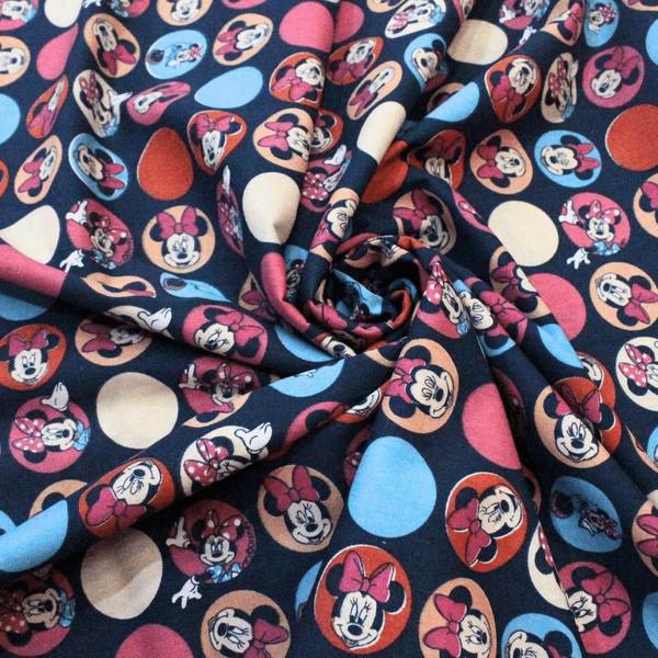 Imagem de Tricoline Estampado 100% algodão Disney Minnie 1.50 de larg Infantil