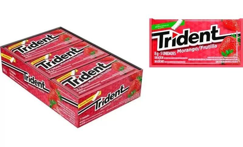 Trident 2 Unid Display Chiclete Trident C/21 Unidades Imagem de Trident 2 Unid Display Chiclete Trident C/21 Unidades